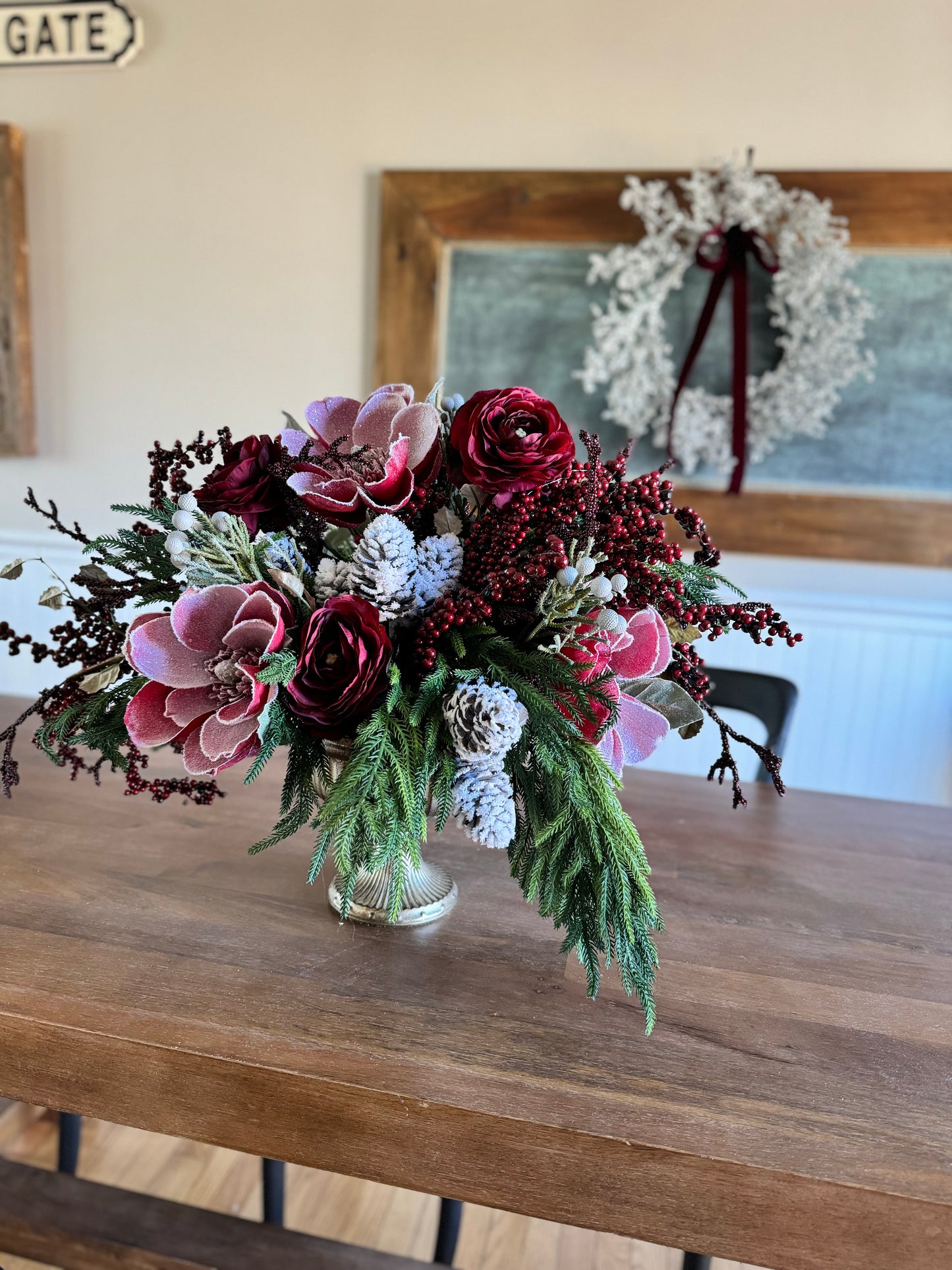 Snowy Winter Centerpiece