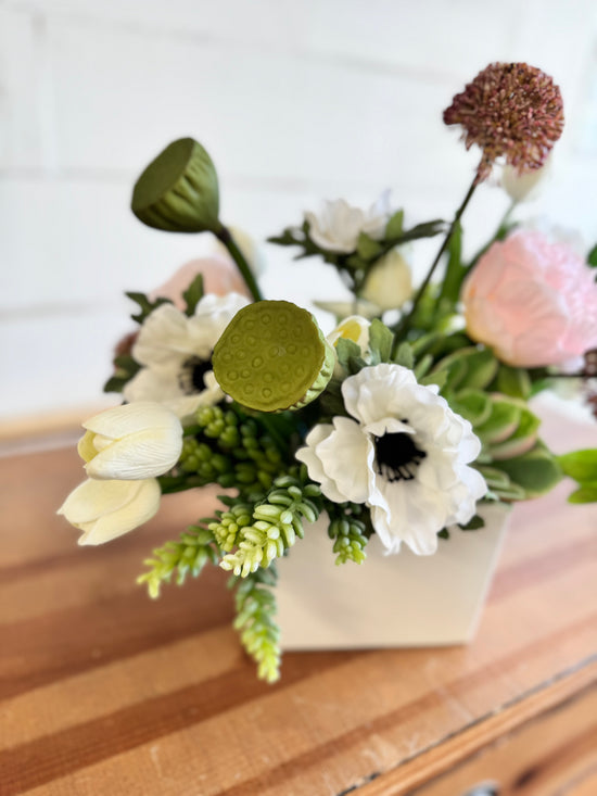 Succulent and Allium Centerpiece