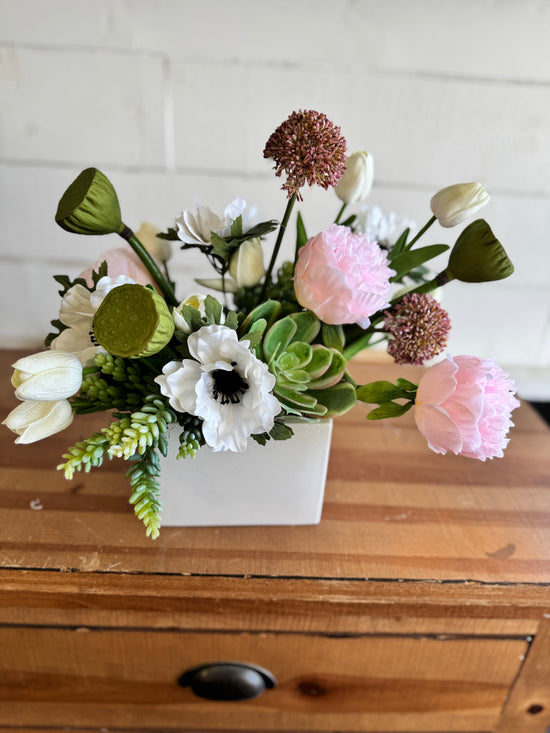 Succulent and Allium Centerpiece