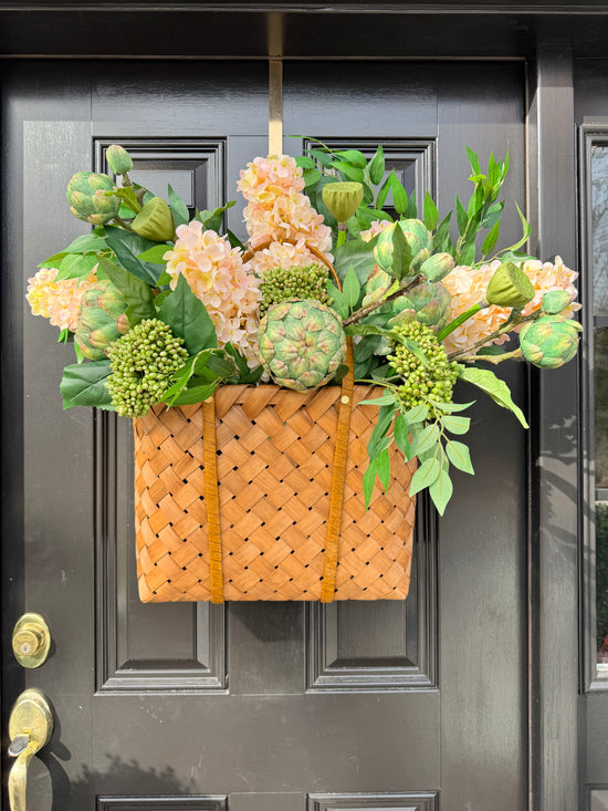 Hydrangea, Artichoke & Sedum Basket