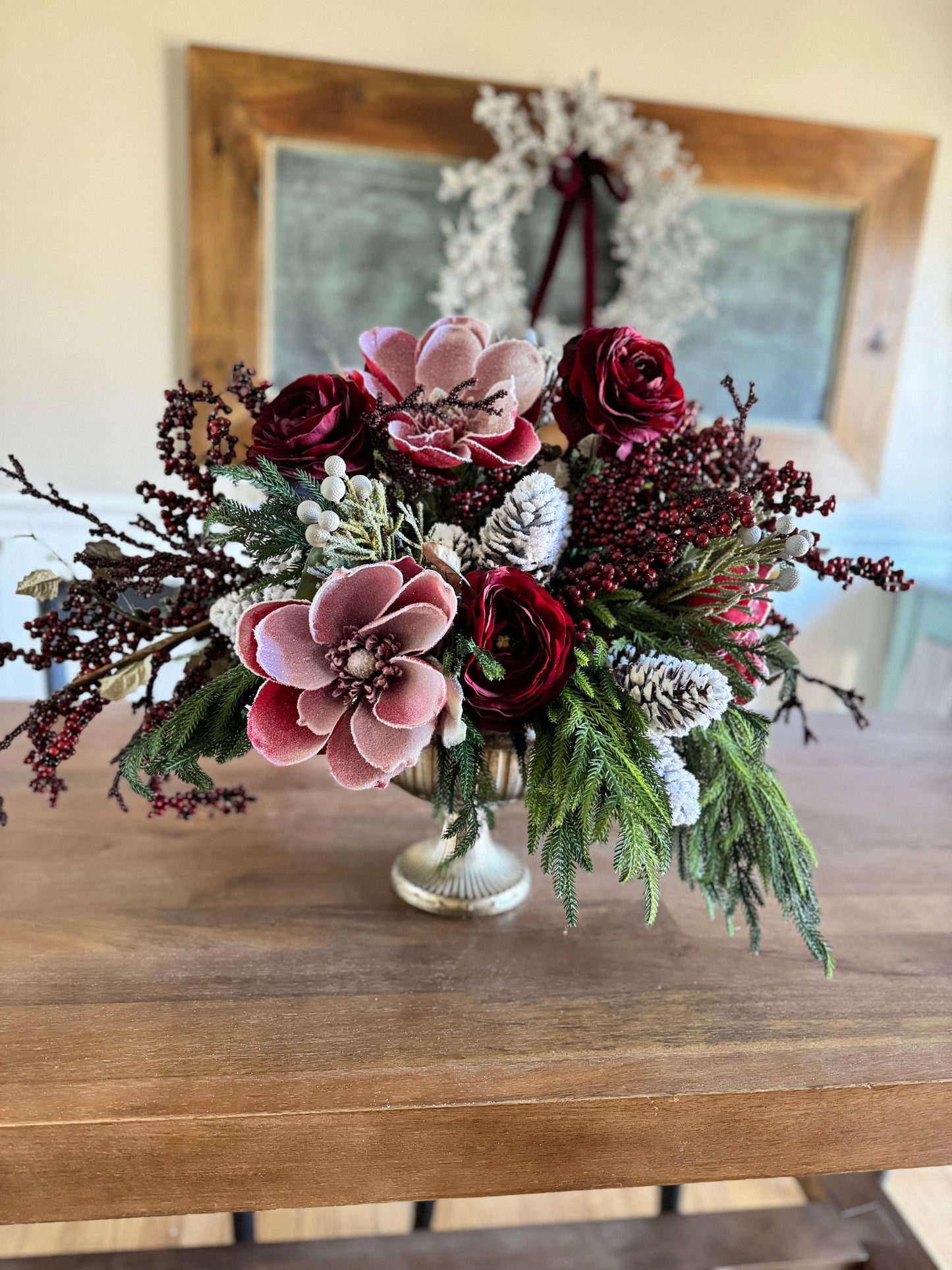 Snowy Winter Centerpiece