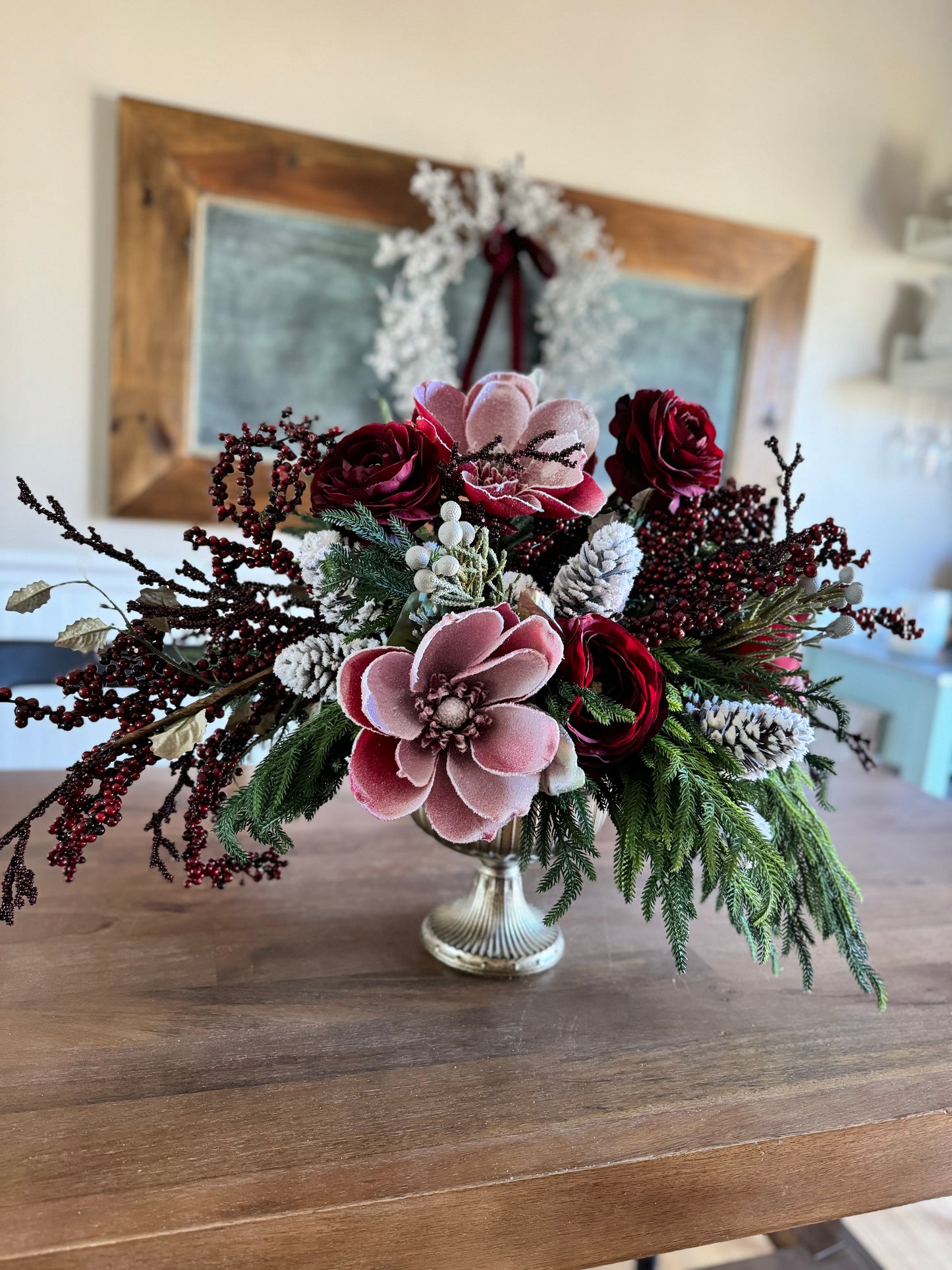 Snowy Winter Centerpiece