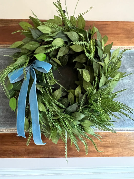 Ficus and Fern Wreath with Mix and Match Bows