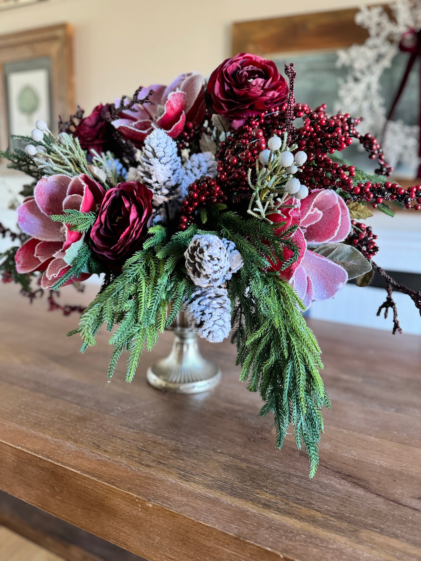 Snowy Winter Centerpiece