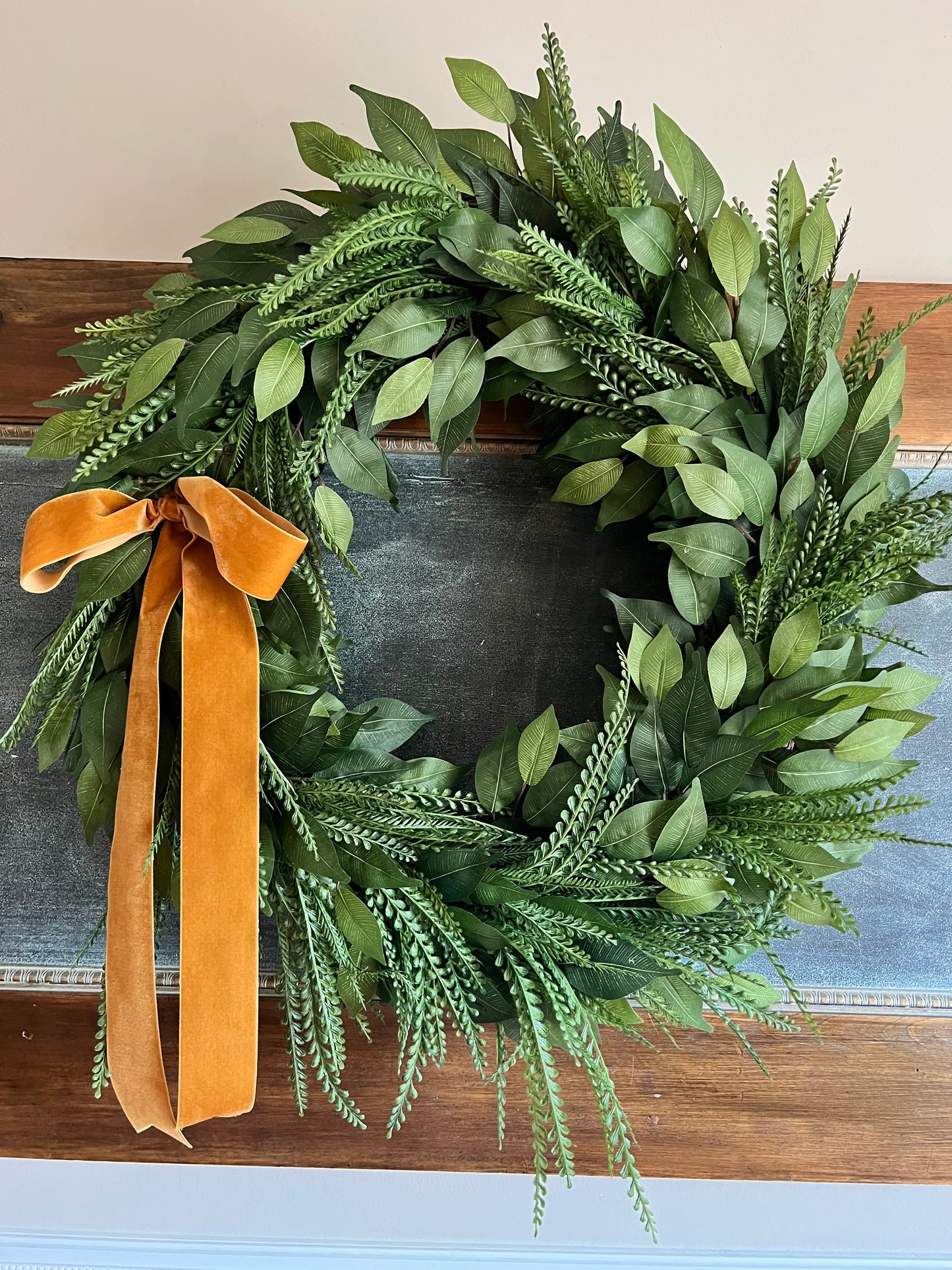 Ficus and Fern Wreath with Mix and Match Bows