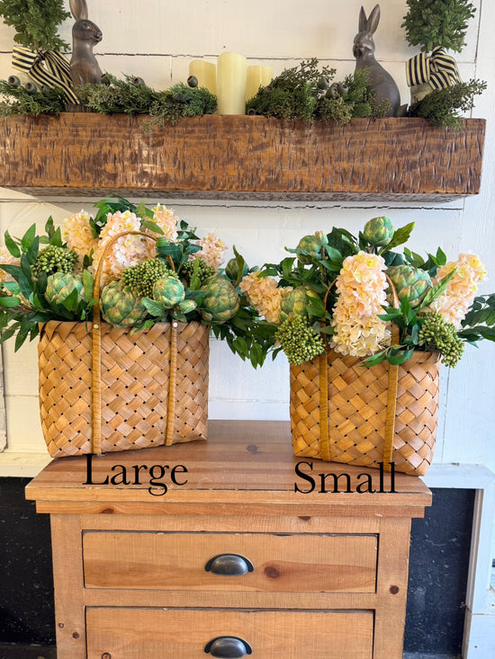 Hydrangea, Artichoke & Sedum Basket