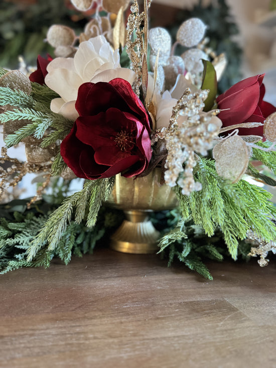 Crystal Twig & Magnolia Centerpiece