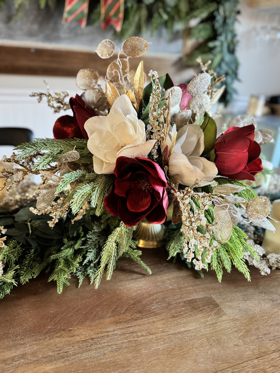 Crystal Twig & Magnolia Centerpiece