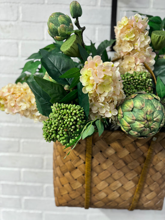 Hydrangea, Artichoke & Sedum Basket