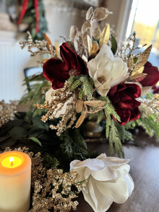 Crystal Twig & Magnolia Centerpiece