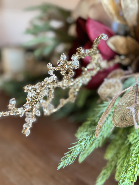 Crystal Twig & Magnolia Centerpiece