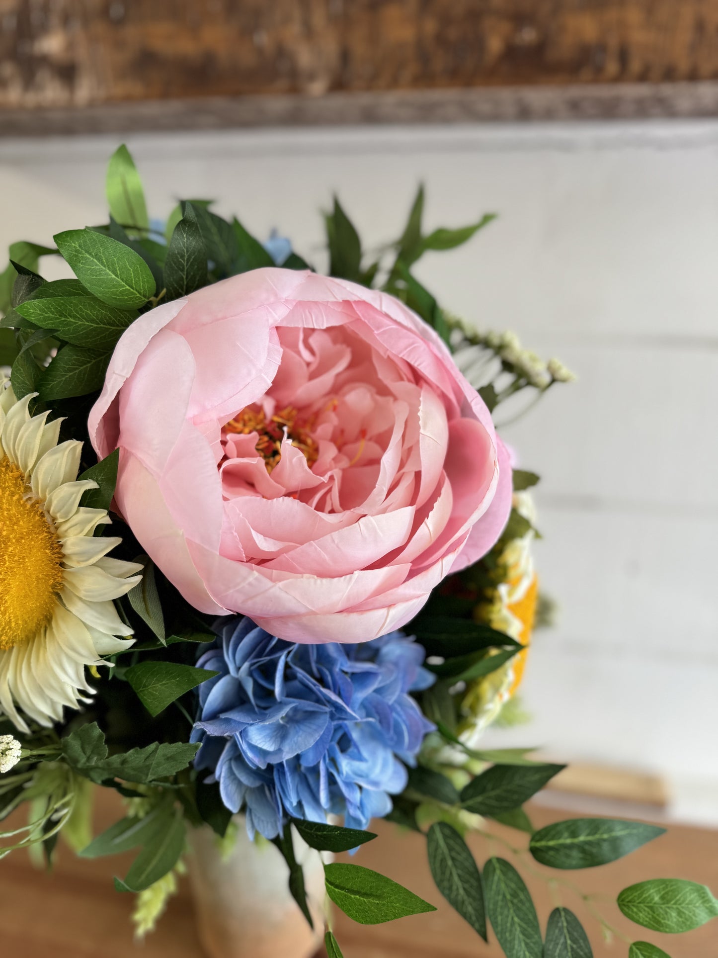 Sunflower, Hydrangea & Peony Arrangement