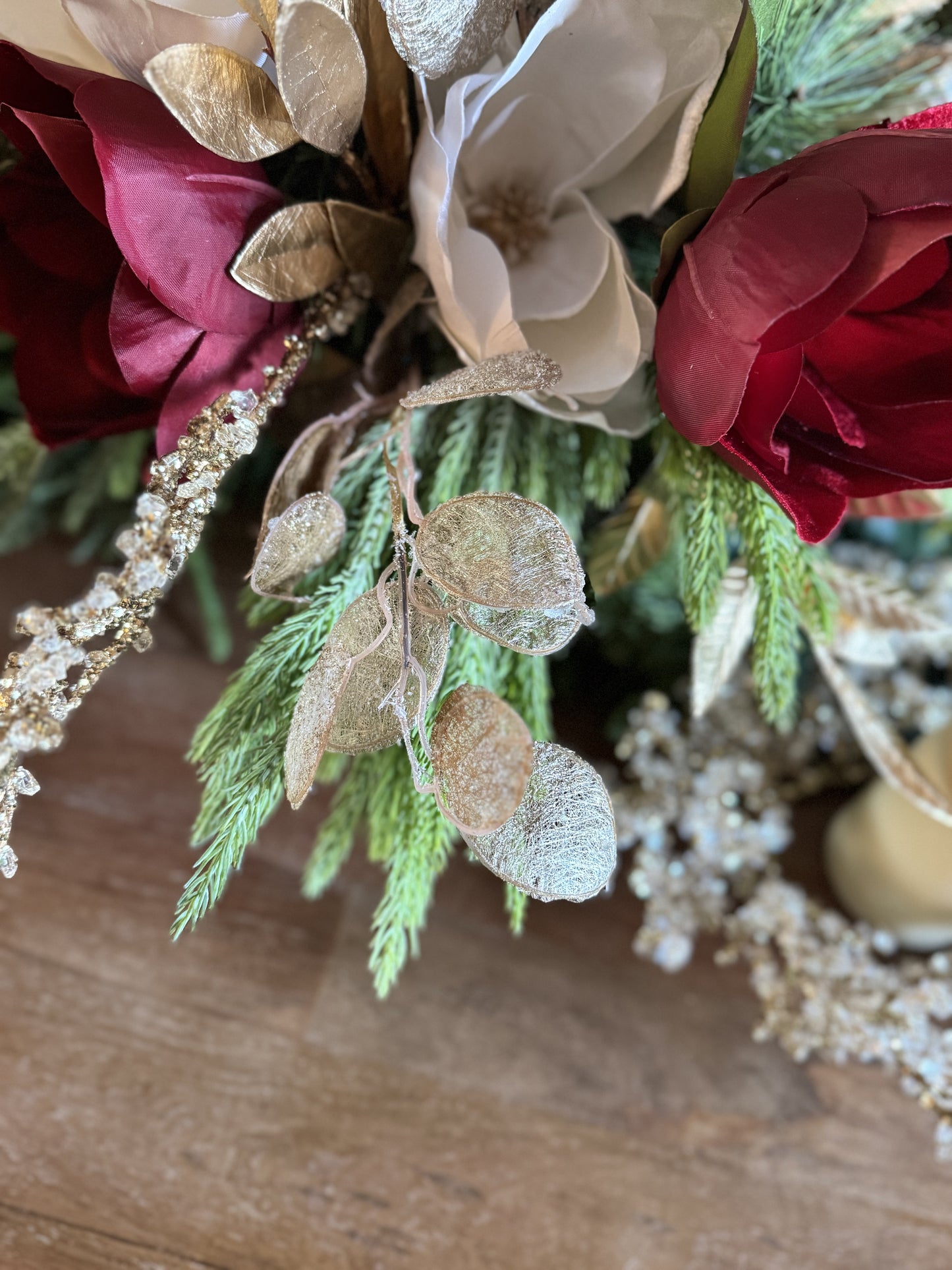 Crystal Twig & Magnolia Centerpiece