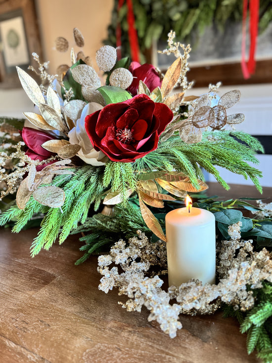 Crystal Twig & Magnolia Centerpiece