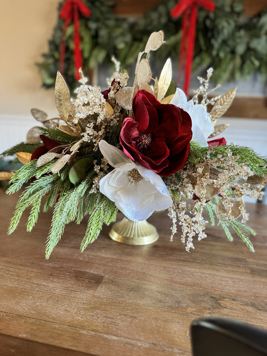 Crystal Twig & Magnolia Centerpiece