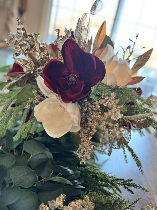 Crystal Twig & Magnolia Centerpiece