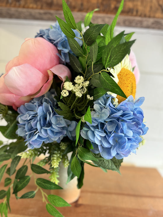 Sunflower, Hydrangea & Peony Arrangement