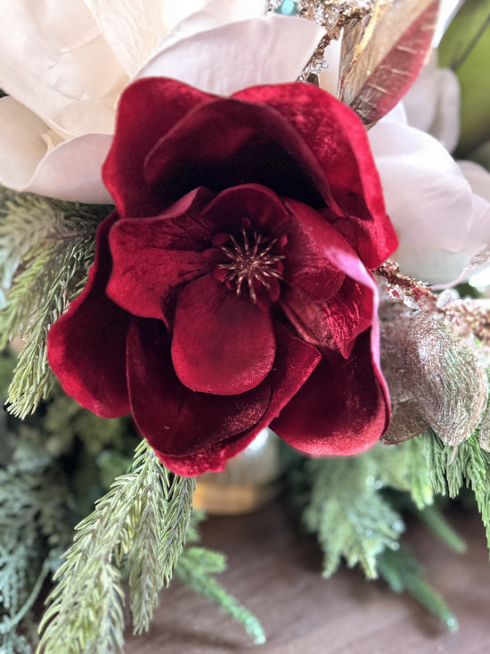 Crystal Twig & Magnolia Centerpiece