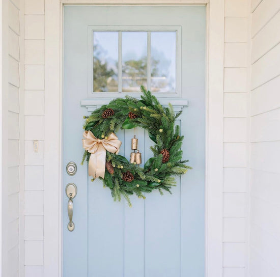 The Cedar and Pine Jingle Bell Wreath